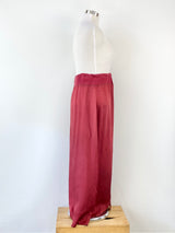 Dries Van Noten Oxblood Red Silky Skirt - AU16