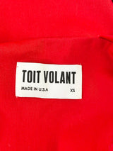 Toit Volant Crimson Apron Dress - AU6/8