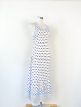 Ella Sanders White & Blue Patterned Maxi Dress - AU8