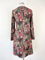 Talbot Runhof Wool Blend Floral Dress - AU14/16
