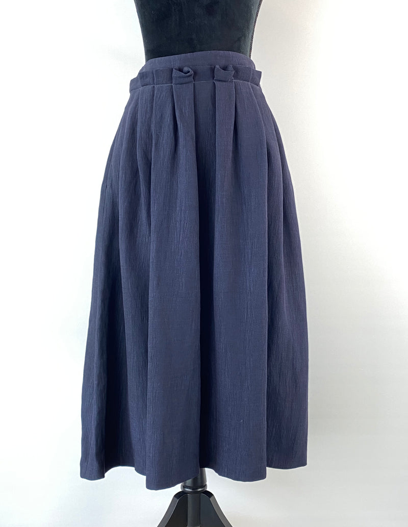 Peserico Blue Linen Midi Skirt - AU8