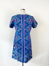 Blue Patterned Shift Dress - AU12