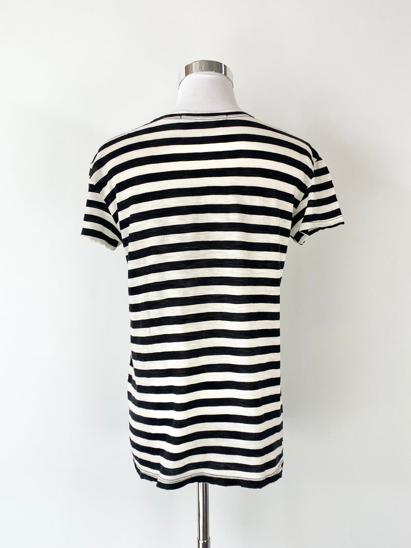 Proenza Schouler Black & White Striped Top - AU8