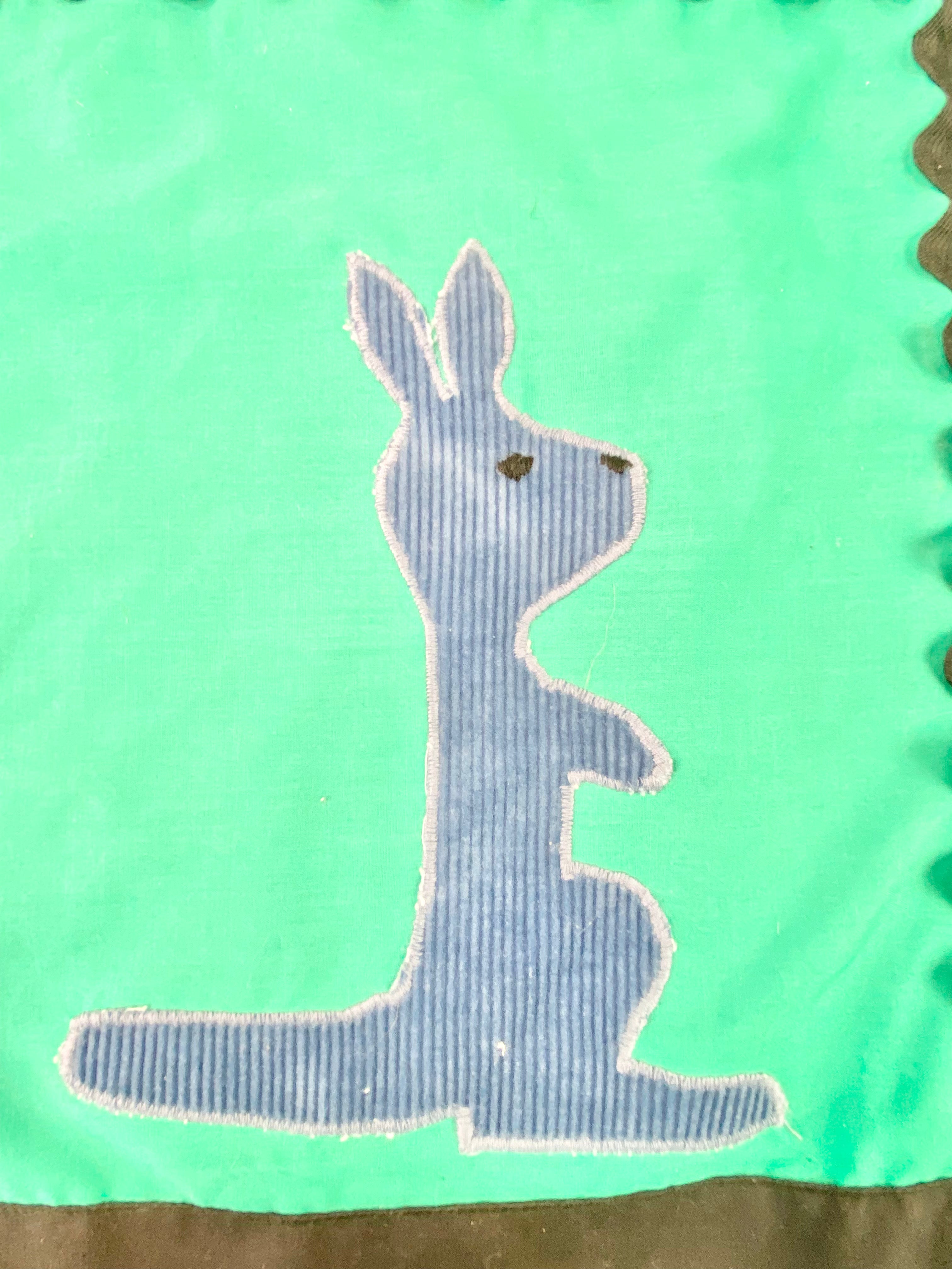 Handmade Australiana Wildlife Green Cushion