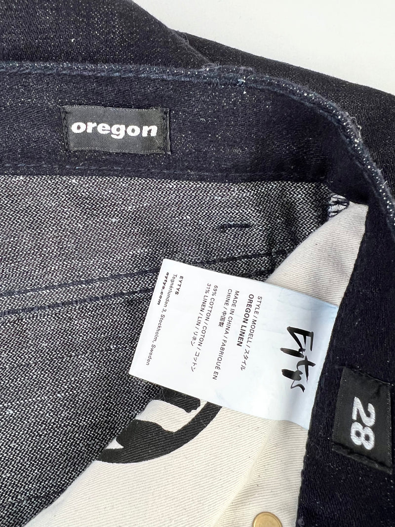 Eytys 'Oregon' Indigo Linen Flared Jeans - 28"