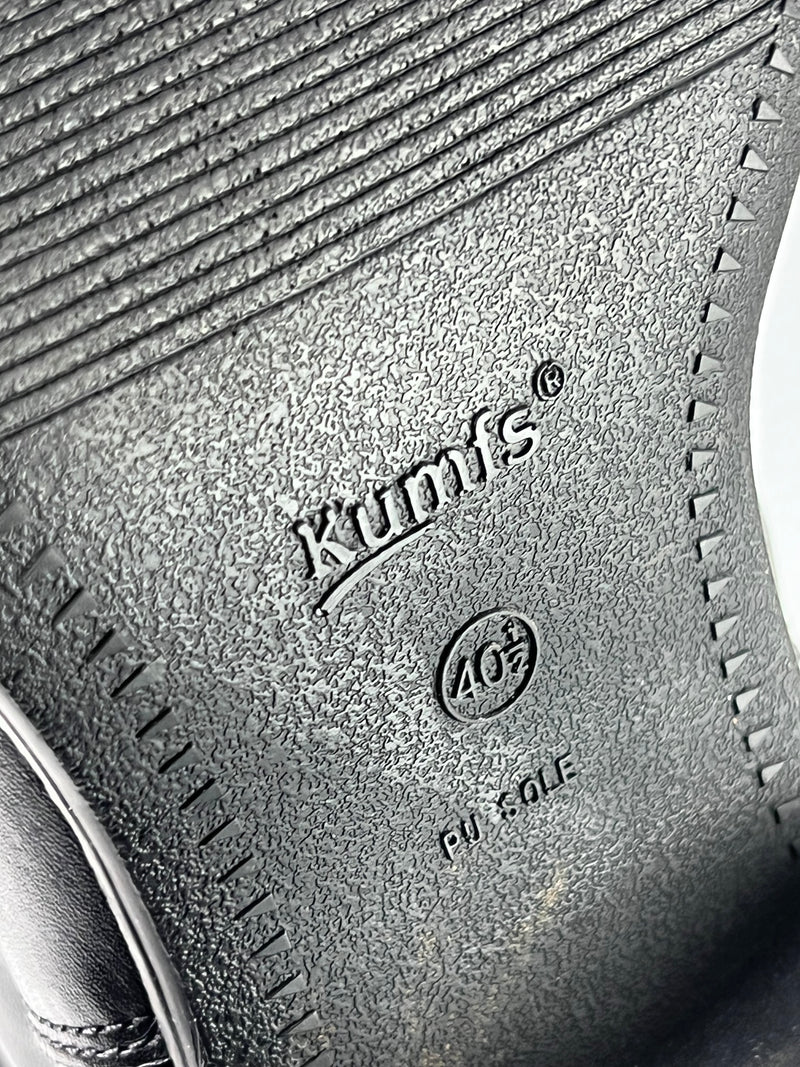 Kumfs Black + Brown Leather Knee High Boots - EU40.5