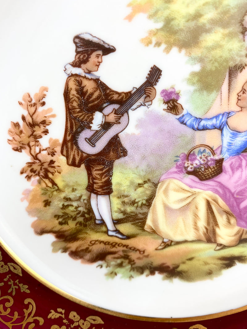 Limoges France Fragonard Romantic Couple Decorative Plate