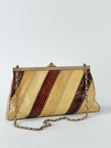 Vintage Jane Shilton Cream Snakeskin Bag