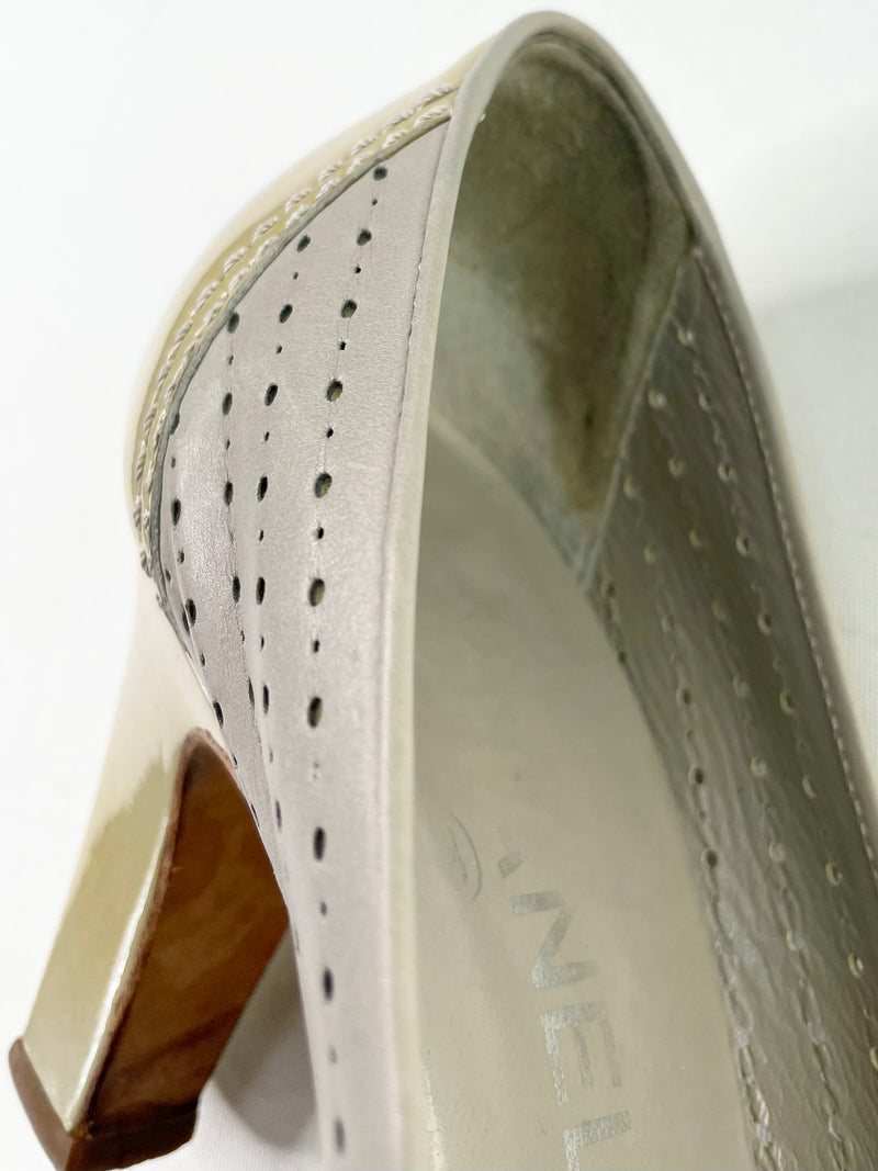 Chanel Grey Leather High Heels - EU36