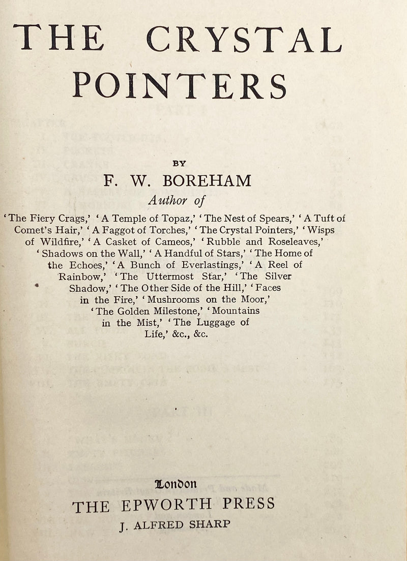 1928 The Crystal Pointers - F. W. Boreman