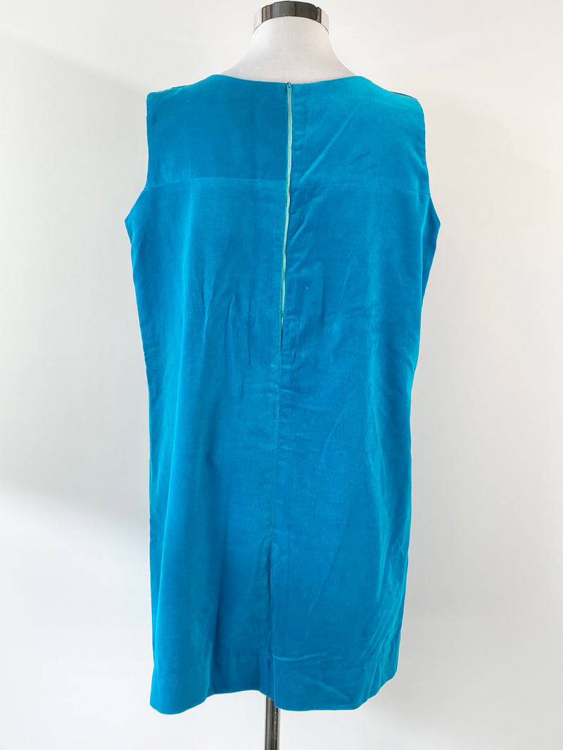 Handmade Teal Velvet Dress - AU18