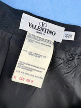 Vintage Valentino Miss V Black Linen Pencil Skirt - AU8-10