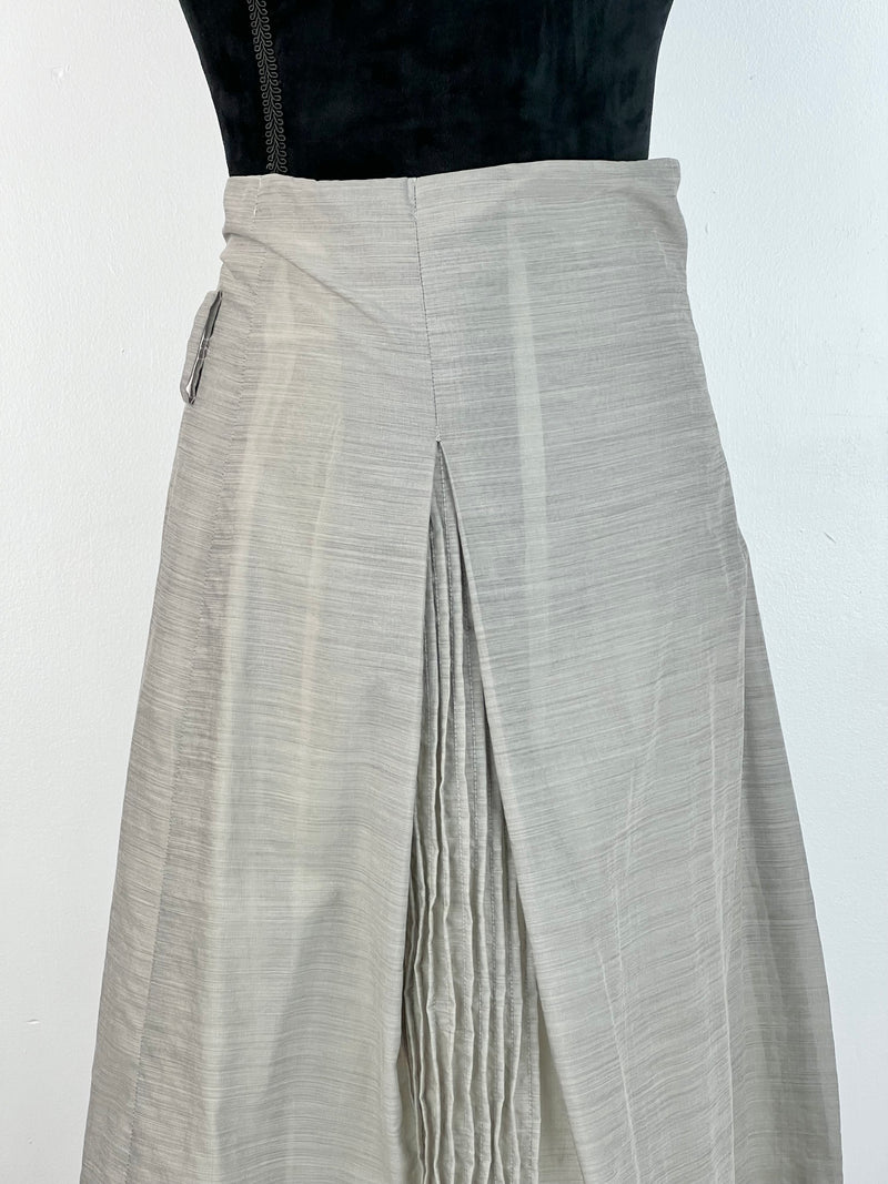 Jil Sander Grey Pleat Detail Skirt - AU12