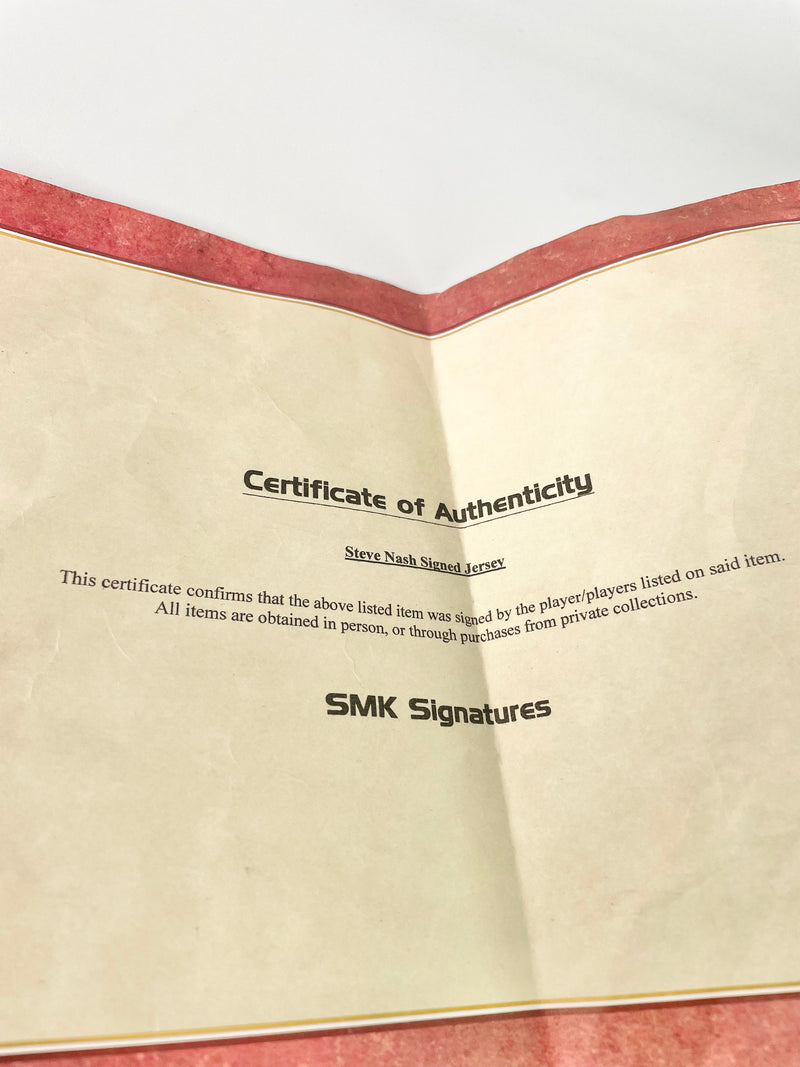 Steve nash shop autographed jersey