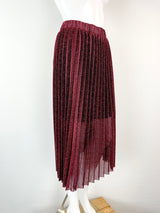 Joie Clair Sparkling Red Pleated Skirt - S