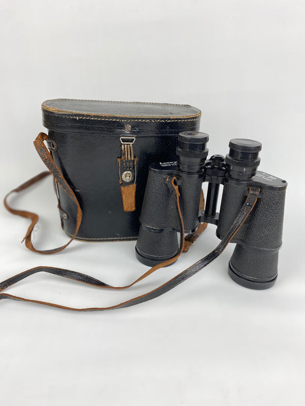 Vintage Lucky Coated Optics 7 x 50 binoculars with Leather Case