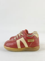 Naturno Red Toddlers Leather Lace Up Shoes