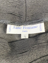 Anne Fontaine Paris Black Texture 3/4 Sleeve Top - AU10