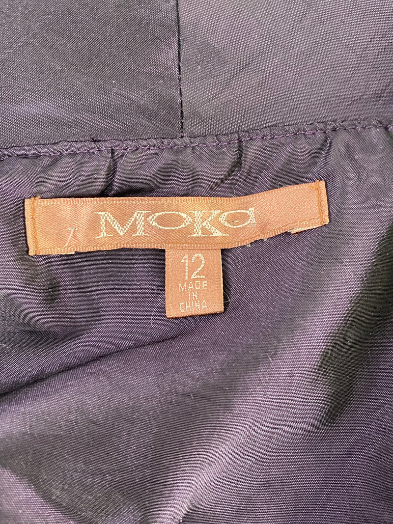 Royal Purple Crinkled Wrap Blazer - AU12/14