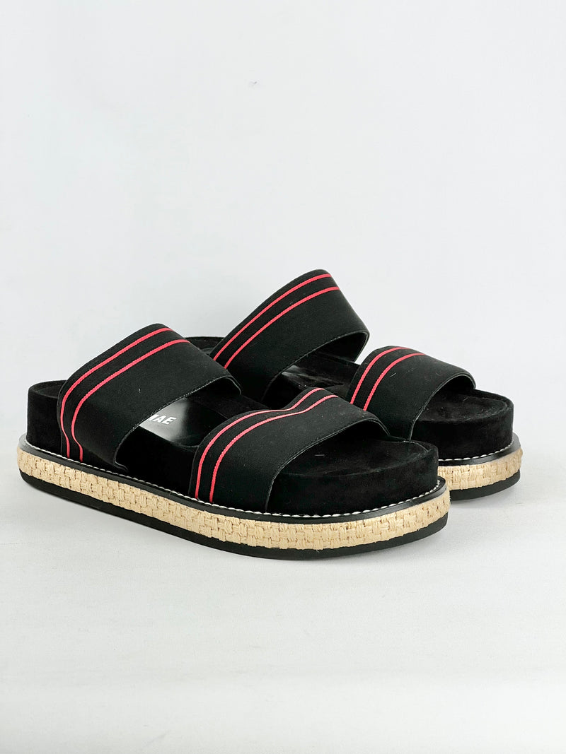 Alias Mae Black + Red Flatform Sandals - EU36