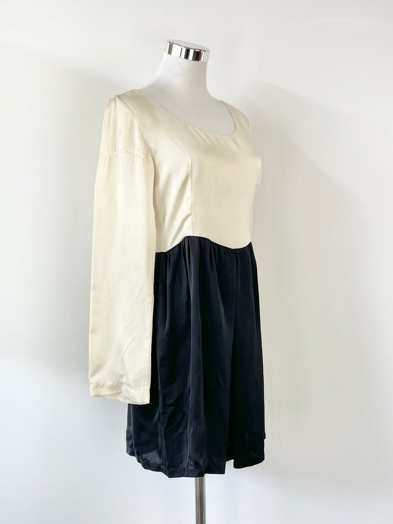 Super Suite Seventy Seven Two-Tone Silk Dress - S