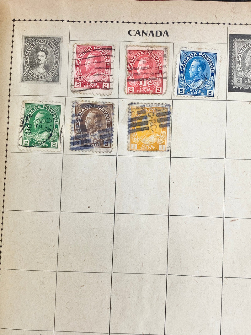 Vintage 1920s Stamp Book