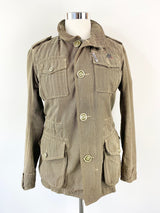 Y2K Diesel Green Herringbone Jacket - S