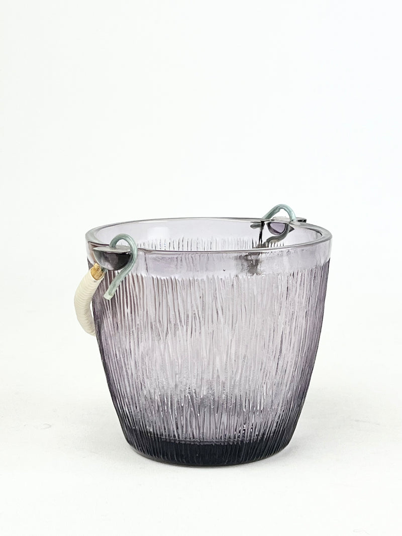 Mid Century Purple Glass Ice Bucket