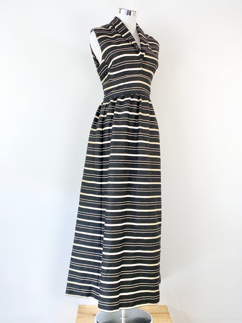 Norma Tullo Black & White Wool Gown - AU10