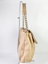 Oroton Cappuccino Leather Shoulder Bag