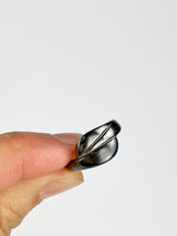 Danish Modernist Fredericia Soiv Oxidised Sterling Ring- Size 8.5