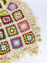 Vintage XL Multicolour Crochet Blanket/Bedspread
