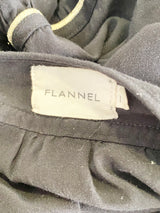 Flannel Black Peasant Blouse - AU8