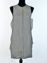 Ellery Diamond Grid Patterned Silk Mini Dress - AU 8