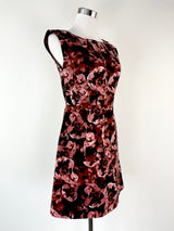 Reiss Black Floral Sleeveless Dress - AU8