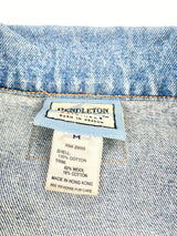 Pendleton Originals Denim Vest With Wool Aztec Design - M
