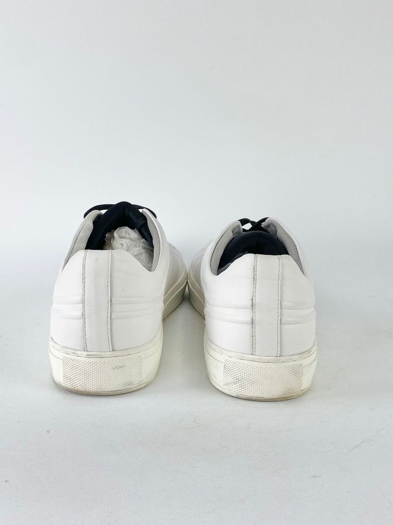 Kenneth Cole Elite 8 White Leather Sneakers - 11
