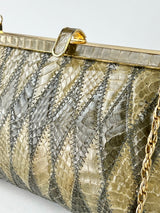 Vintage Jane Shilton Green Snakeskin Leather Bag
