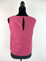 Gorman Muted Raspberry Pink Cropped Smock Top - AU 10