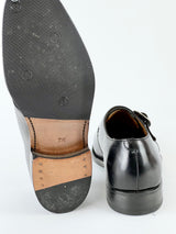 T. M Lewin Black 'Churchill' Monk Strap Shoes - Men's 7.5F