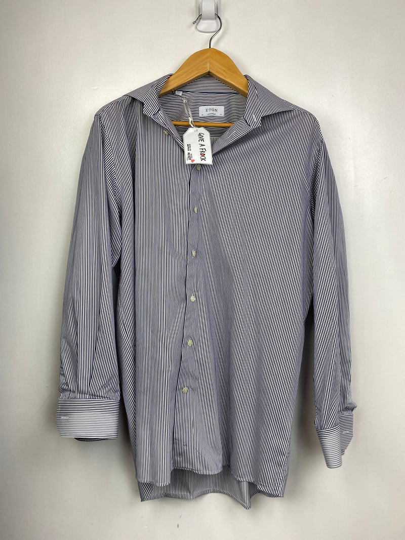 Eton Striped Button Up shirt - 17 1/3