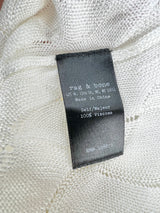 Rag & Bone White Cropped Knit Top - AU6-8