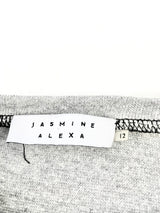 Jasmine Alexa Grey Cropped Long Sleeve Top - AU12