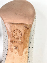 Chanel Grey Leather High Heels - EU36