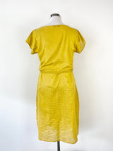 Staple + Cloth Mustard Yellow Cotton & Linen Dress - AU12
