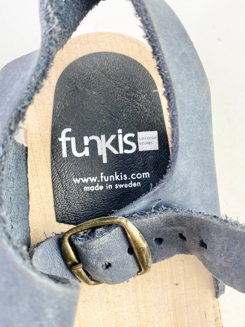 Funkis Blue Suede Clogs - EU36