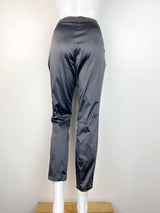 Custommade Grey Silk Crepe Trousers - AU 8