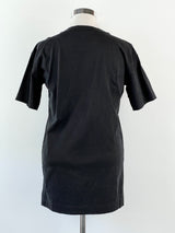 Acne Studios 'Joupa' Black Cotton Logo Mini Dress - AU8