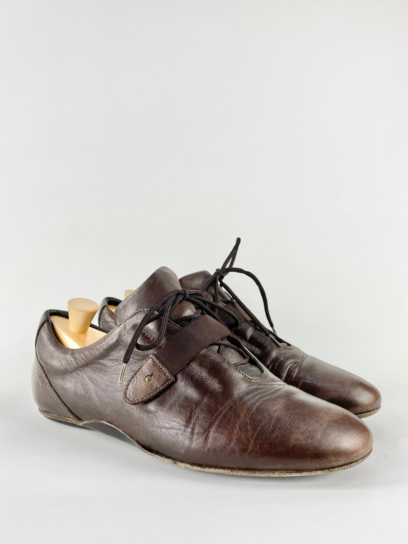 Max Mara Sable Brown Lace Up Shoes - EU39.5