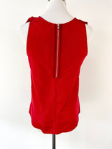 Trelise Cooper Scarlet Red Silk Sleeveless Top - AU8